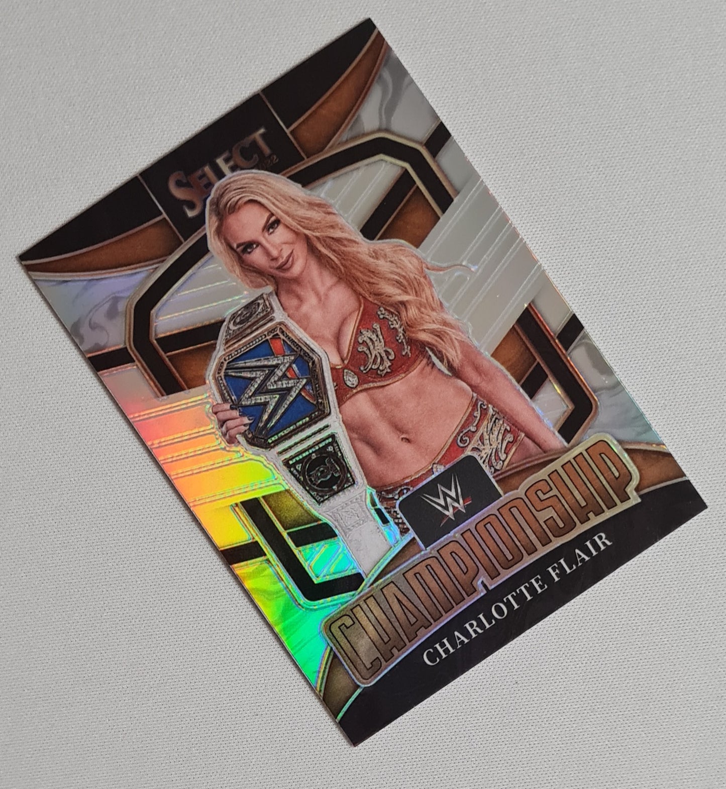 Charlotte Flair - 2022 Panini Select WWE Wrestling Divas Smack Down Prizm #10 Refractor