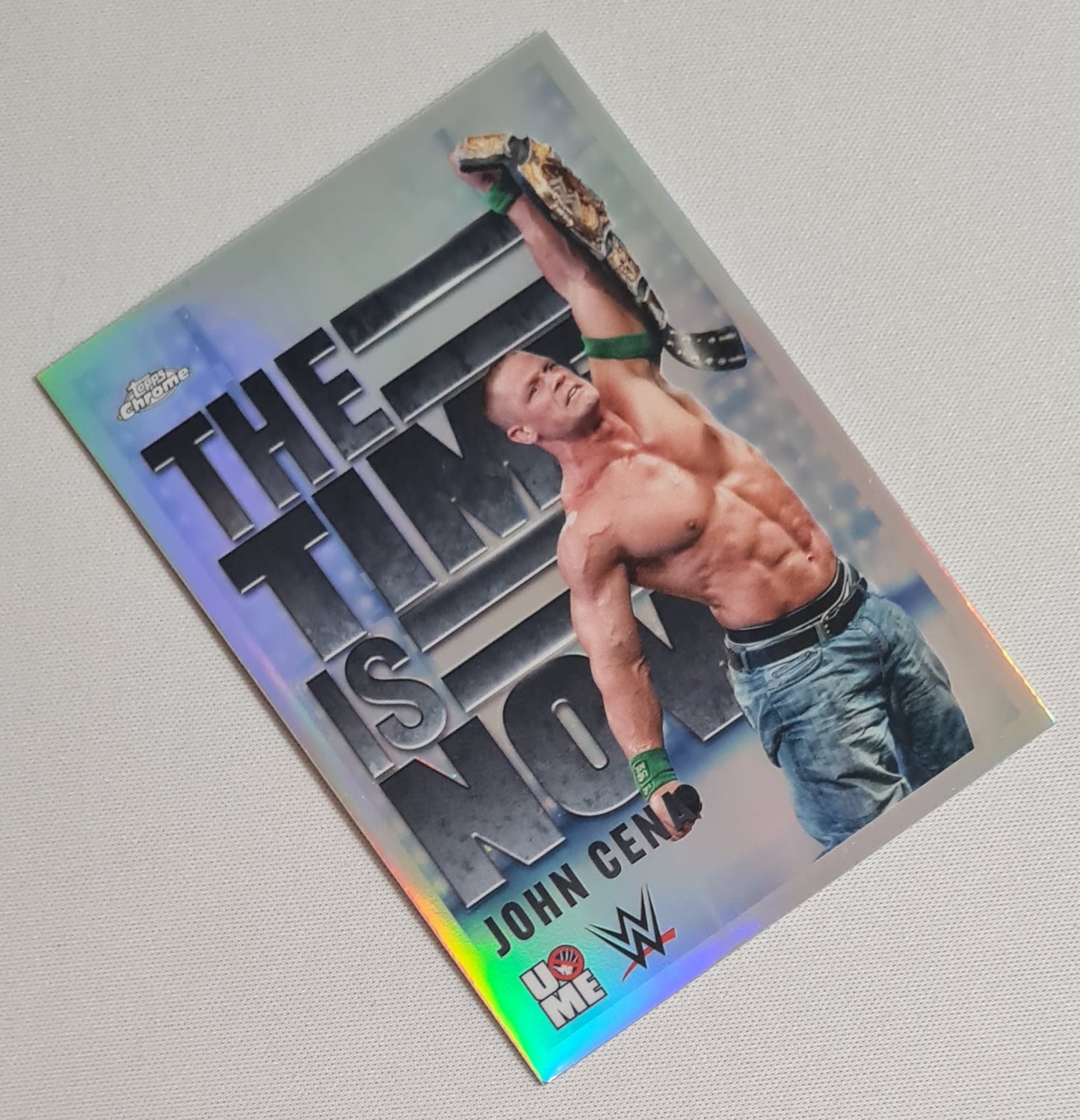 John Cena - 2025 Topps Chrome WWE Wrestling The Time is Now #TIN-13 Refractor