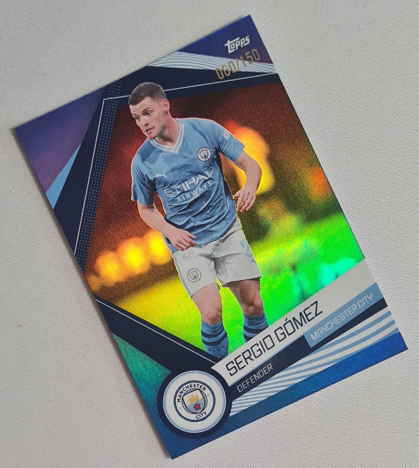 Sergio Gomez - 2023 Topps EPL Manchester City #MAN-9 Refractor /150