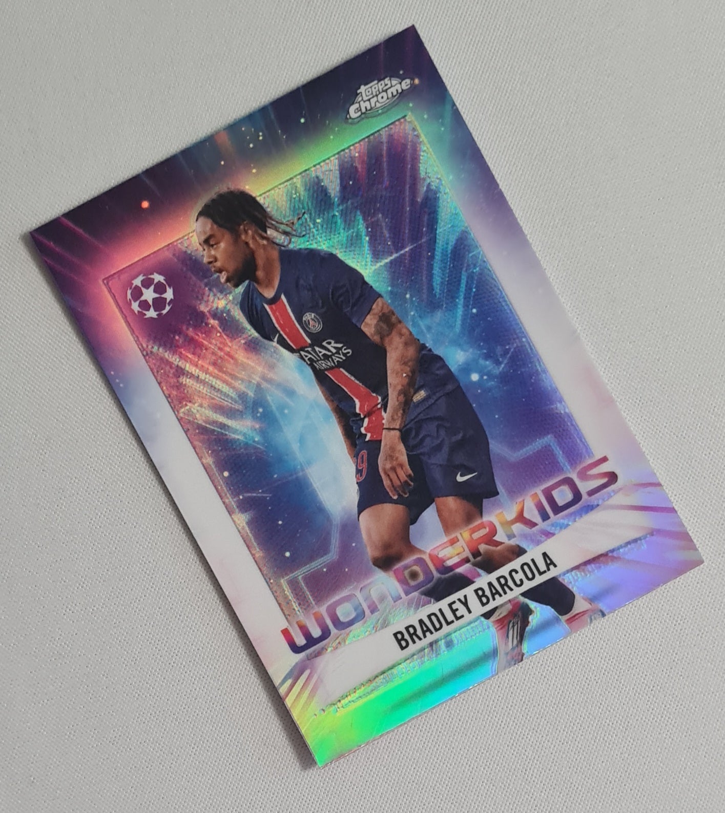 Bradley Barcola - 2025 Topps Chrome Wonderkids Paris PSG (CL) #WK-9
