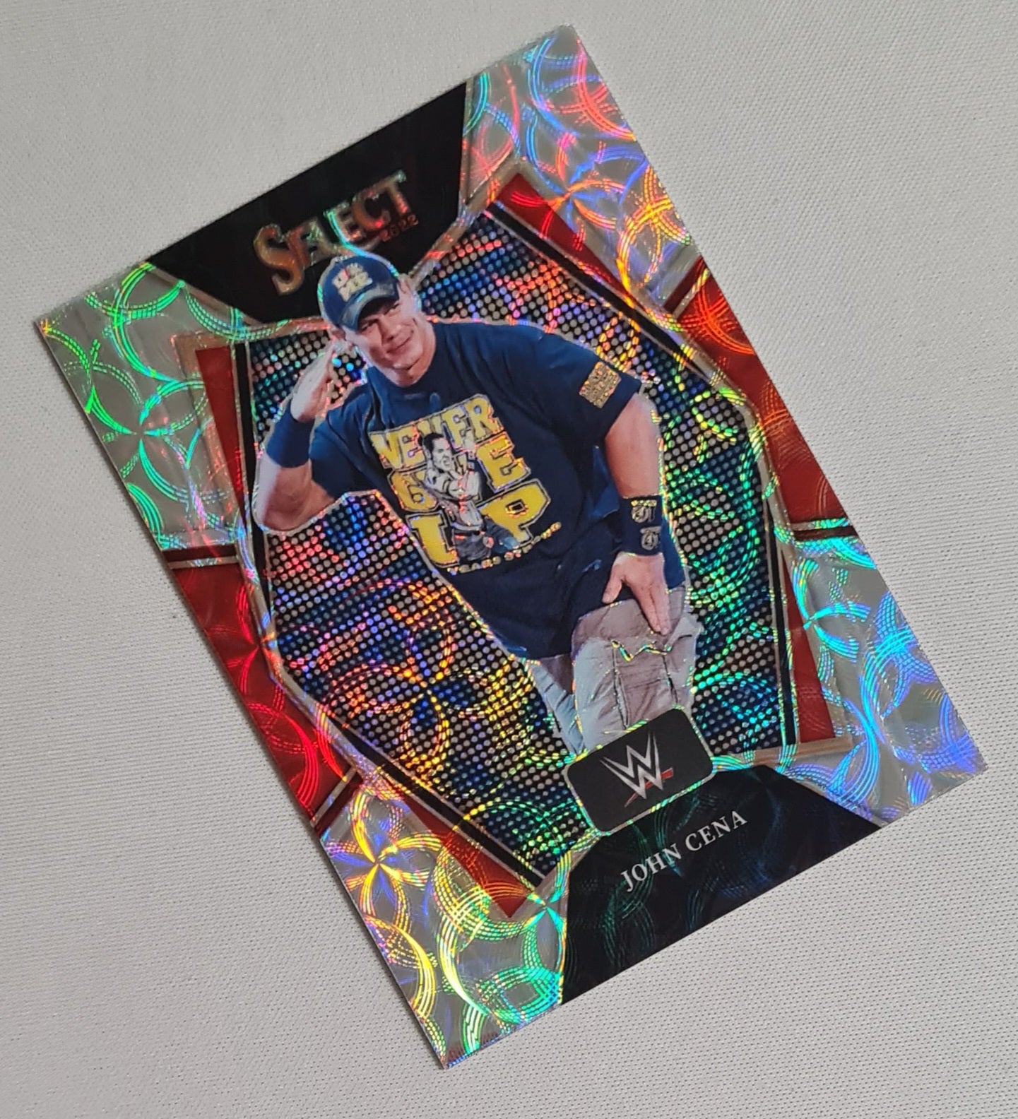 John Cena - 2022 Panini Select Prizm WWE Wrestling Premier Level #145 Silver Scope Prizm