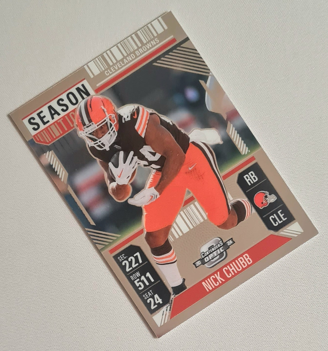 Nick Chubb - 2024 Panini Contenders Optic Football NFL Cleveland Browns Season Ticket #13