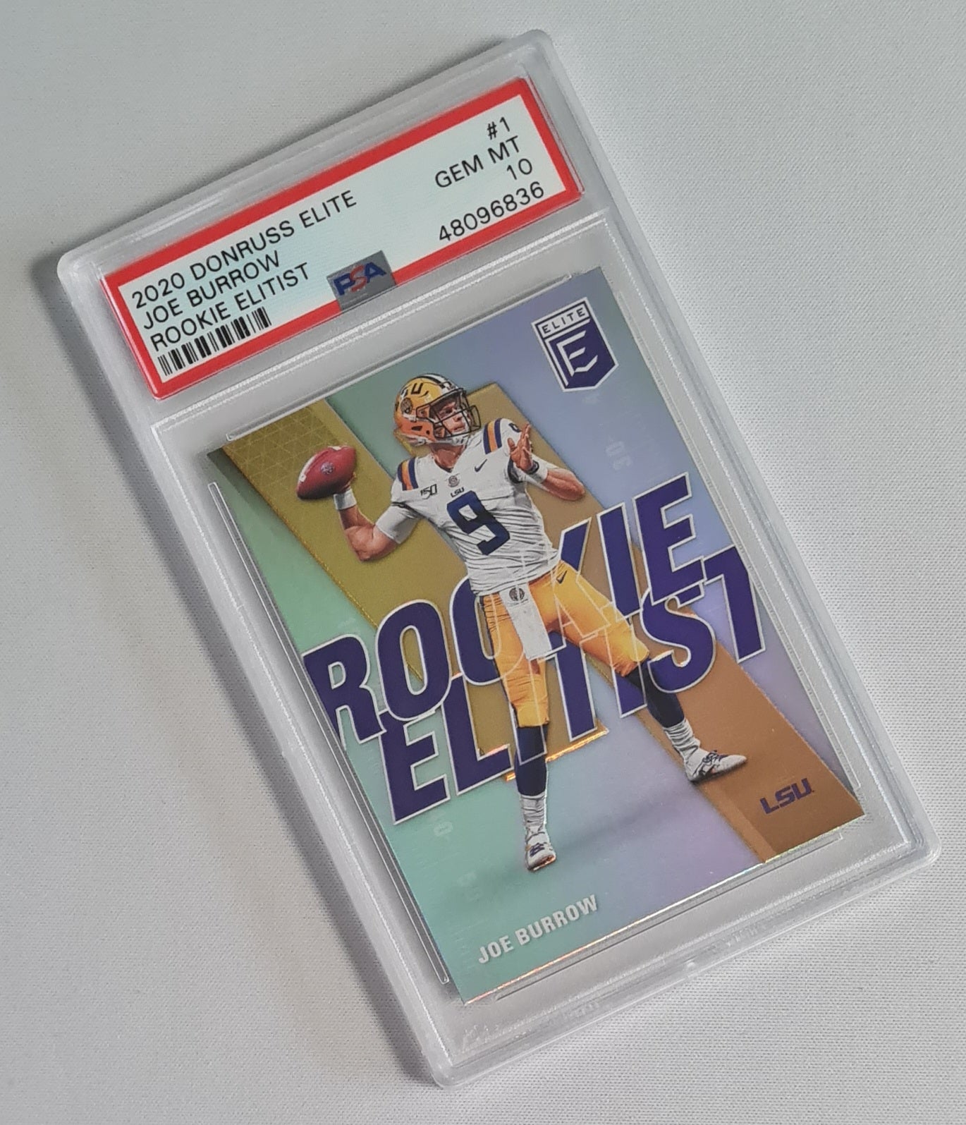 Joe Burrow - 2020 Donruss Elite Rookie Elitist Football LSA #1 PSA 10 GEM MINT