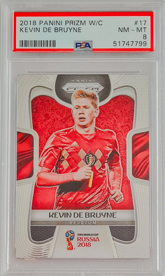 Kevin de Bruyne PSA 8 - 2018 Panini Prizm World Cup