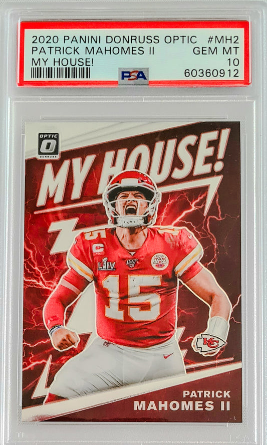 Patrick Mahomes II PSA 10 - 2020 Panini Donruss Optic MY HOUSE!