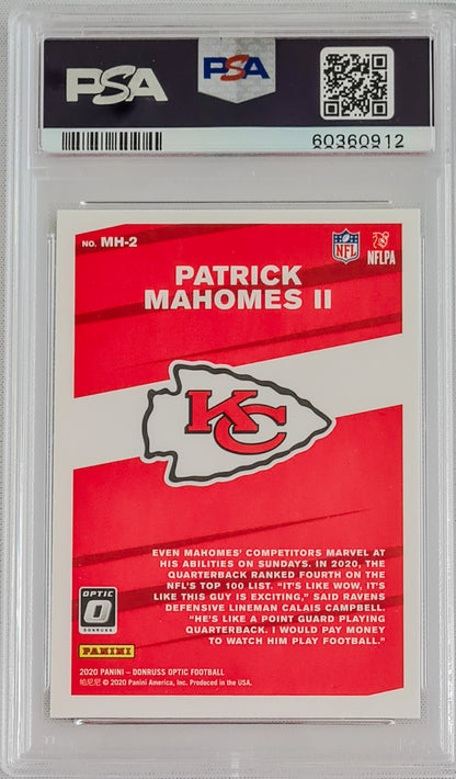 Patrick Mahomes II PSA 10 - 2020 Panini Donruss Optic MY HOUSE!