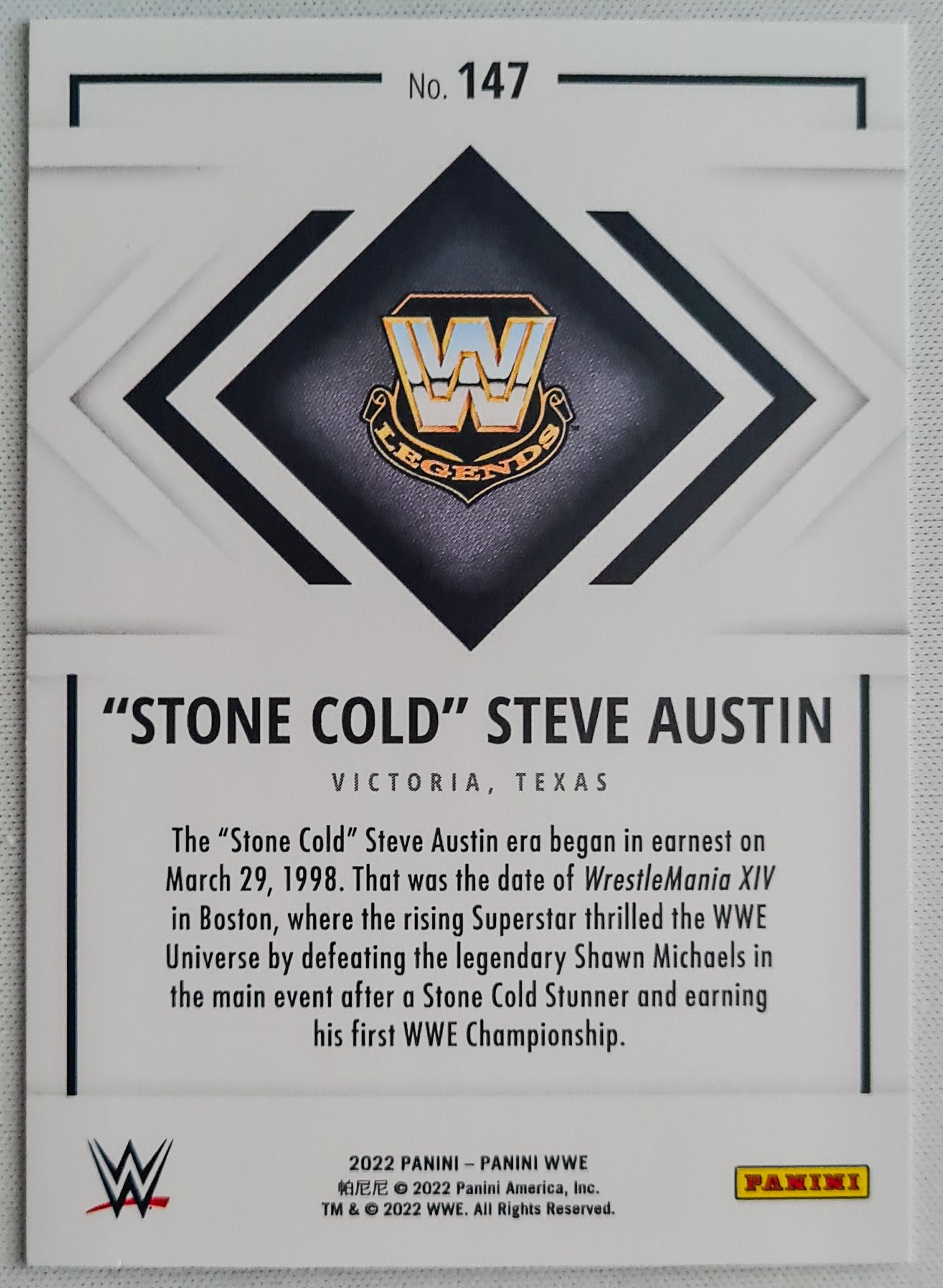 "Stone cold" Steve Austin - 2022 WWE Panini Champions