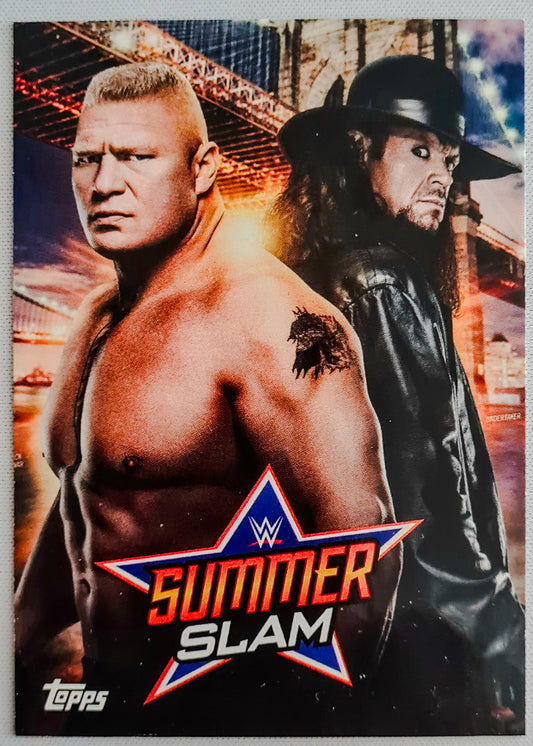 Poster Spotlight Lesnar Undertaker - 2019 Topps Summer Slam
