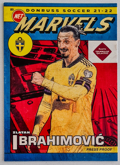 Zlatan Ibrahimovic - 2021 Panini Donruss Soccer - Net MARVELS gold