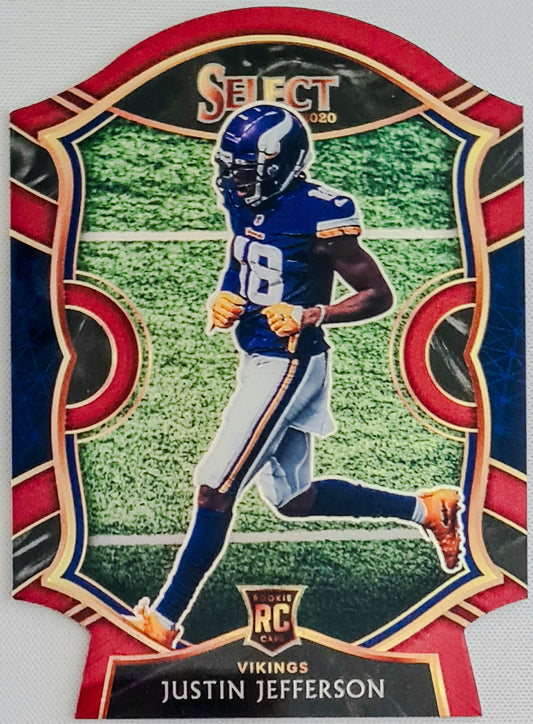 Justin Jefferson - 2021 Panini Select Football RC Conourse Die Cut Red Prizm