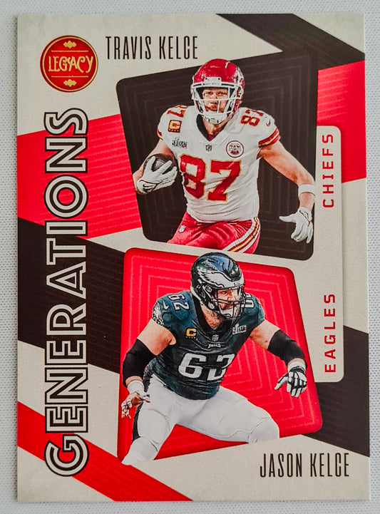 Travis Kelce vs Jason Kelce - 2023 Panini Legacy Football