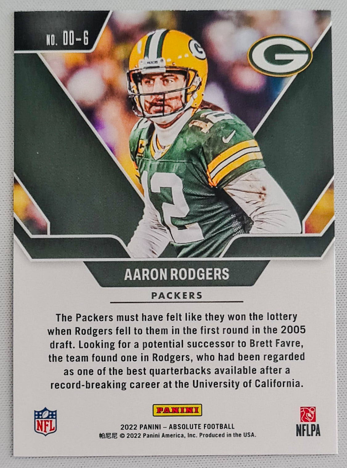 Aaron Rodgers - 2022 Panini Absolute football