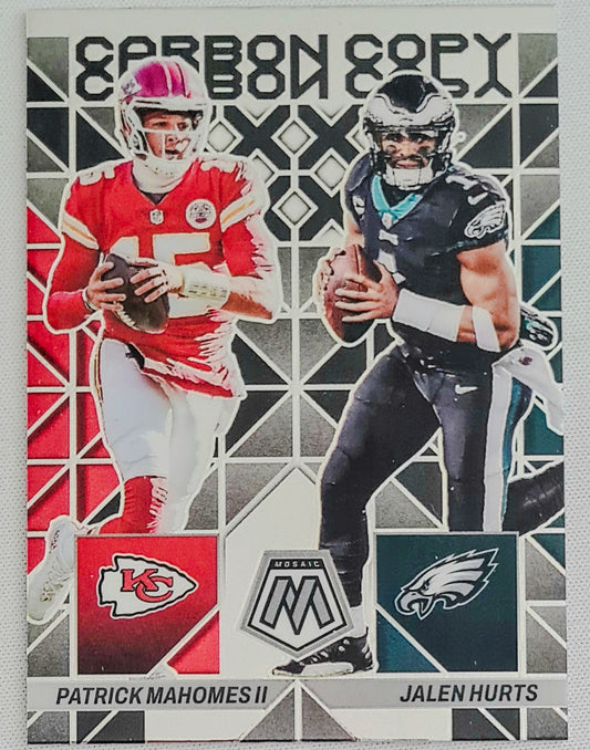 Patrick Mahomes vs Jalen Hurts - 2023 Panini Mosaic Football