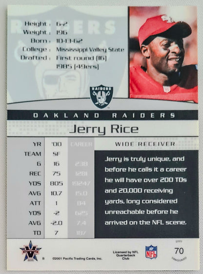 Jerry Rice - 2001 Pacific Trading cards - NFL Raiders