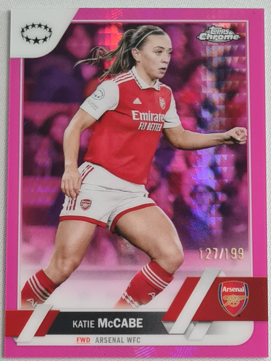 Katie McCabe - 2023 Topps Chrome Women Football CL - Arsenal - Pink /199