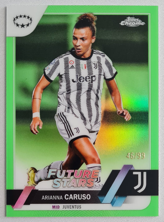 Arianna Caruso - 2023 Topps Chrome Future Stars - Juventus - Lime Prism /99