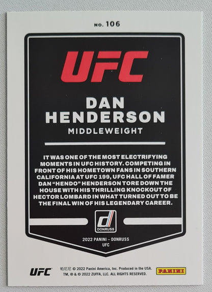 Dan Henderson - 2022 Panini Donruss #106 Green Flood
