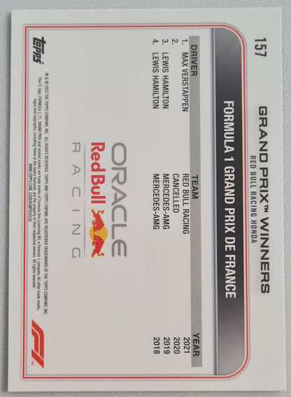 Max Verstappen - 2022 Topps Chrome - France  Red Bull Racing Honda - Sapphire