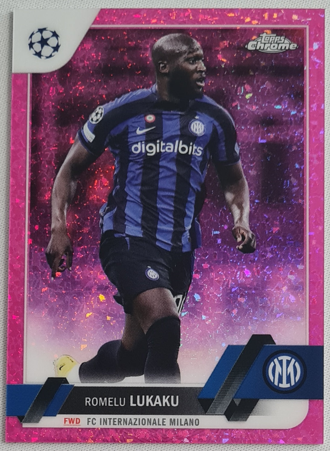 Romelu Lukaku - 2023 Topps Chrome (CL) Pink Sprakle /175 - Inter F.C.