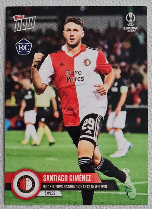 Santiago Gimenez - 2022 Topps Now Europa League (RC) - Feyenoord