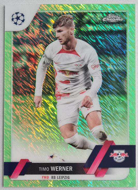Timo Werner - 2023 Topps Chrome - Red Bull Leipzig - Green Shimmer /399