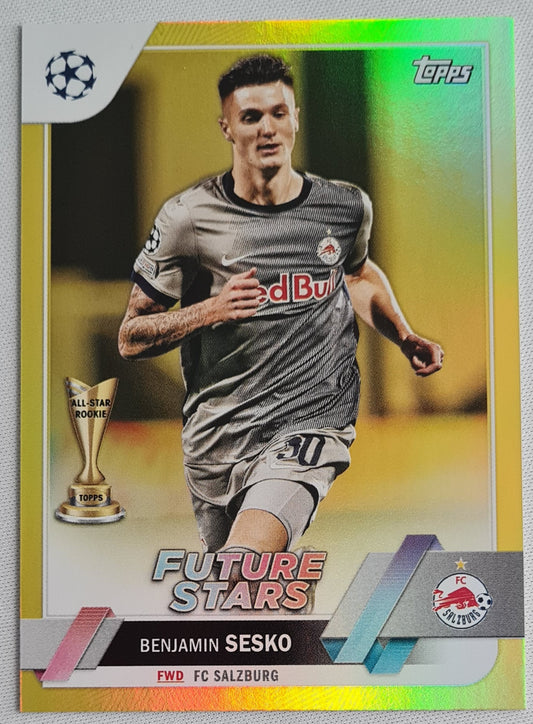 Benjamin Sesko - 2023 Topps Chrome Future Stars - Yellow Prizm /299