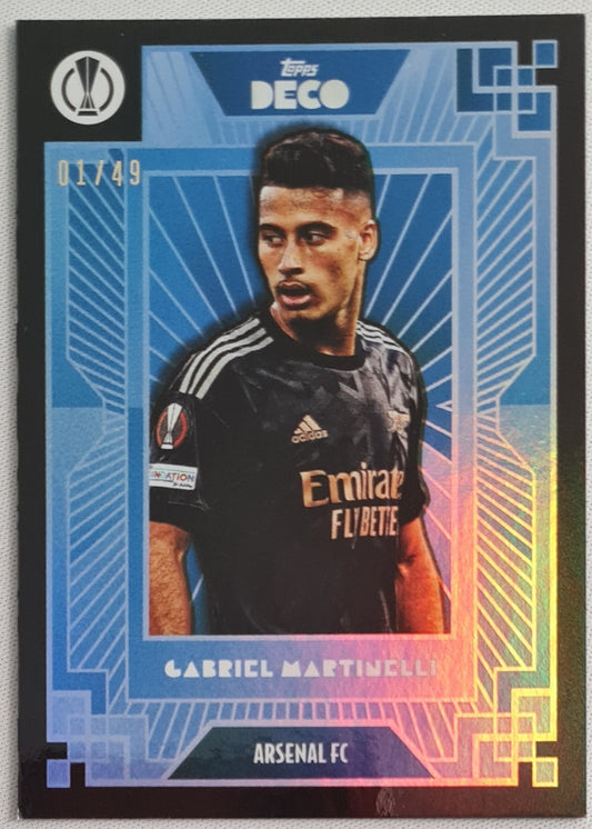 Gabriel Martinelli - 2022 Topps DECO Blue - Arsenal FC - Rare /49