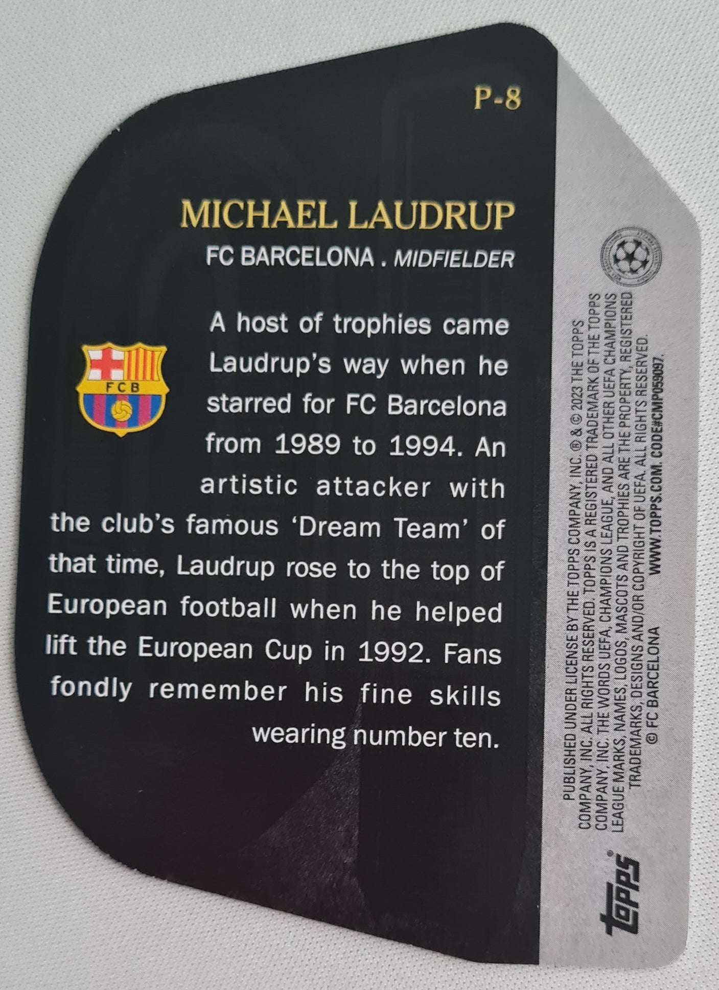 Michael Laudrup - 2023 Topps - Perfection #10 - Card # P-8 FC Barcelona