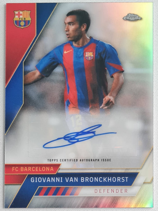 Giovanni van Bronckhorst - 2023 Topps Chrome - Barca Refractor /Auto