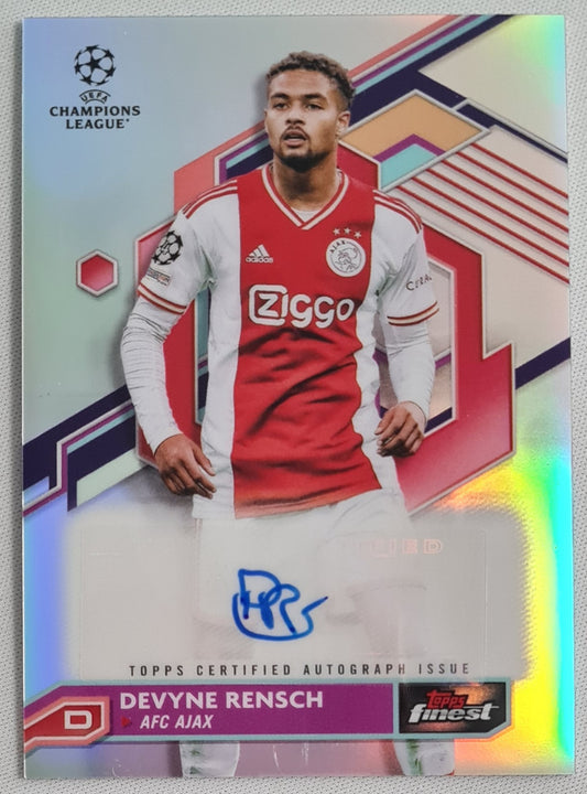 Devyne Rensch - 2023 Topps Finest - Ajax Amsterdam /Auto