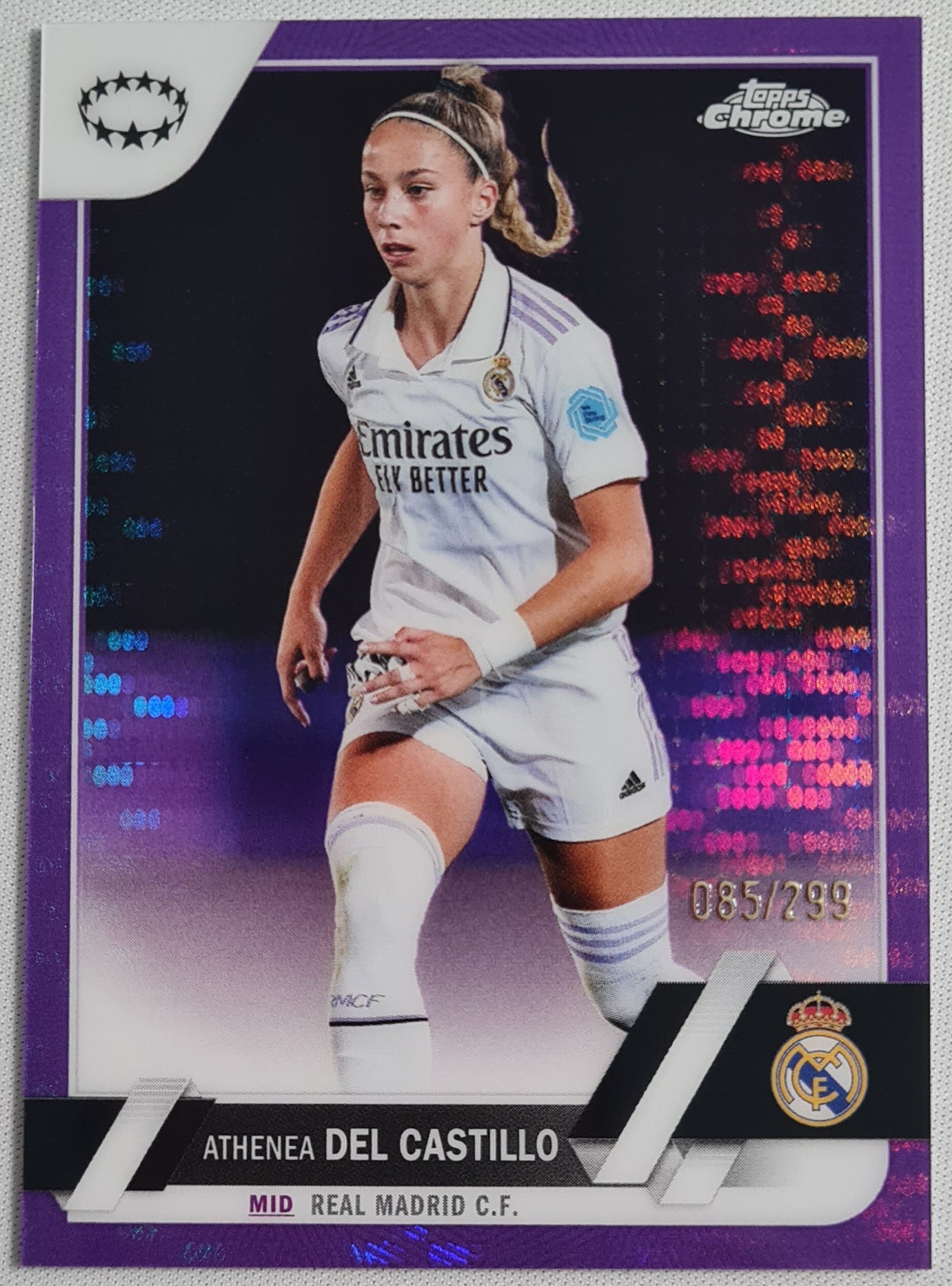 Athenea del Castillo -2023 Topps Chrome Women CL Purple Pulsar /299