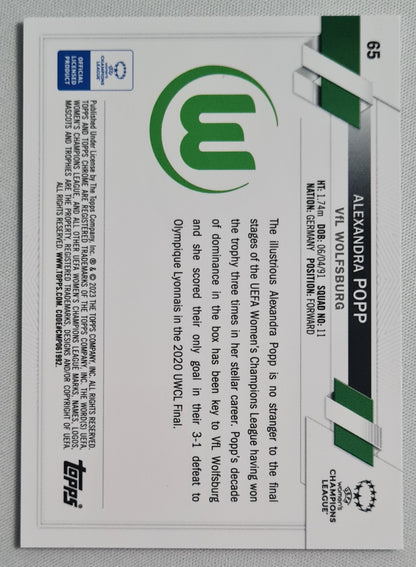 Alexandra Popp - 2023 Topps Chrome Women CL - Aqua Prism Refractor