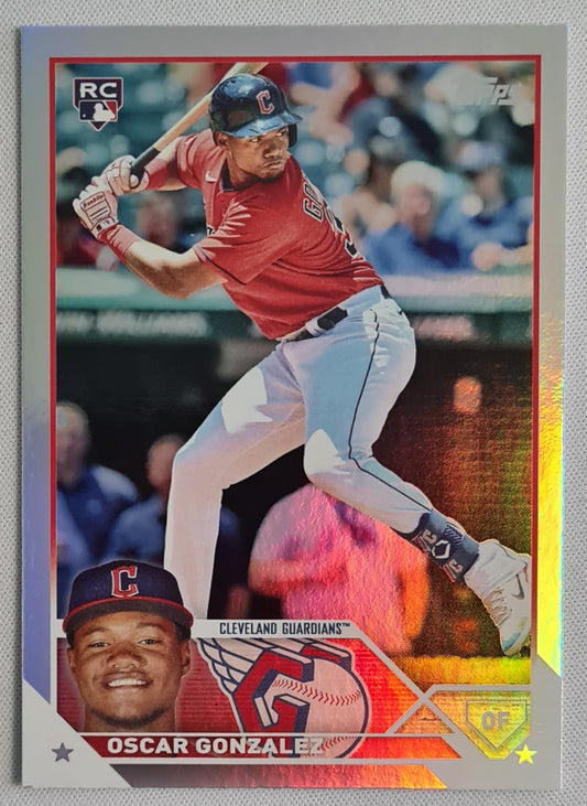 Oscar Gonzalez - 2023 Topps (RC) Holo Refractor - Cleveland Guardians