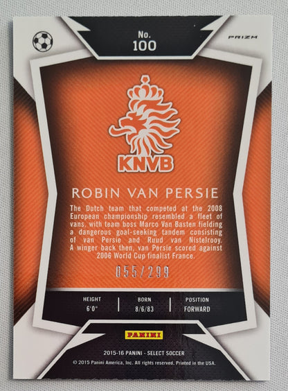 Robin van Persie - 2015 Panini Select Soccer Blue Refractor /299