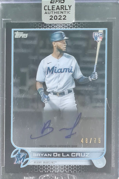 Bryan De La Cruz - 2022 Topps Clearly Authentic Auto / /75