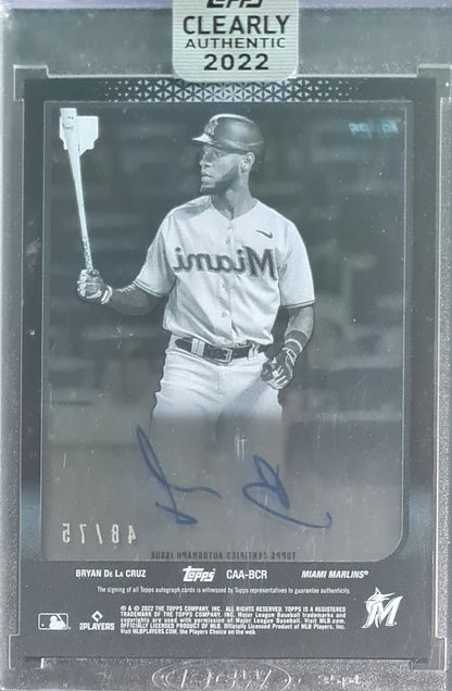 Bryan De La Cruz - 2022 Topps Clearly Authentic Auto / /75