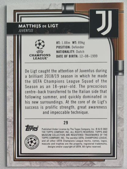 Matthijs de Ligt - 2022 Topps Champions League Blue /75