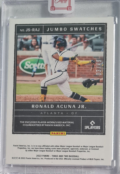 Ronald Acuna JR. - 2022 Panini Three and Two Baseball - Player worn material /49