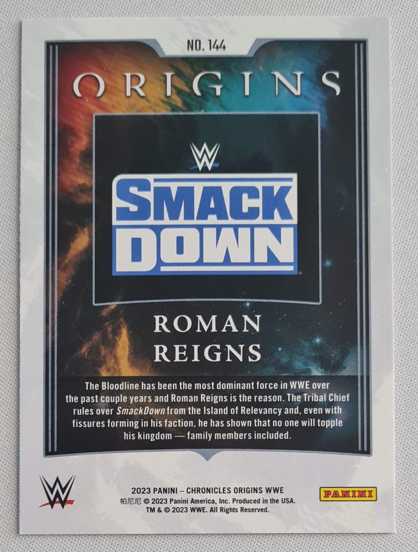 Roman Reigns - 2023 Panini Chronicles Origins WWE #144