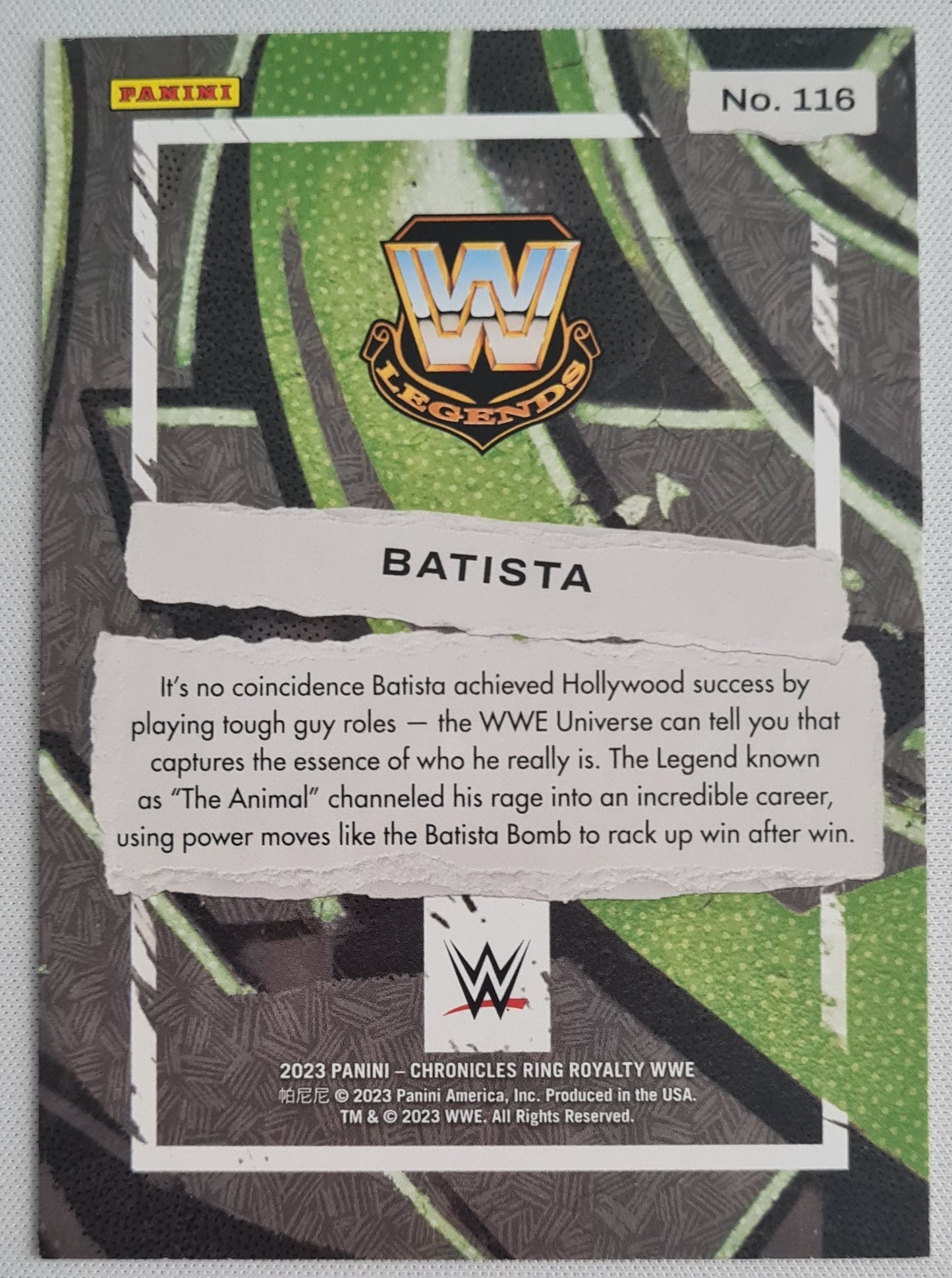 Batista - 2023 Panini Chronicles Ring Royalty WWE #116