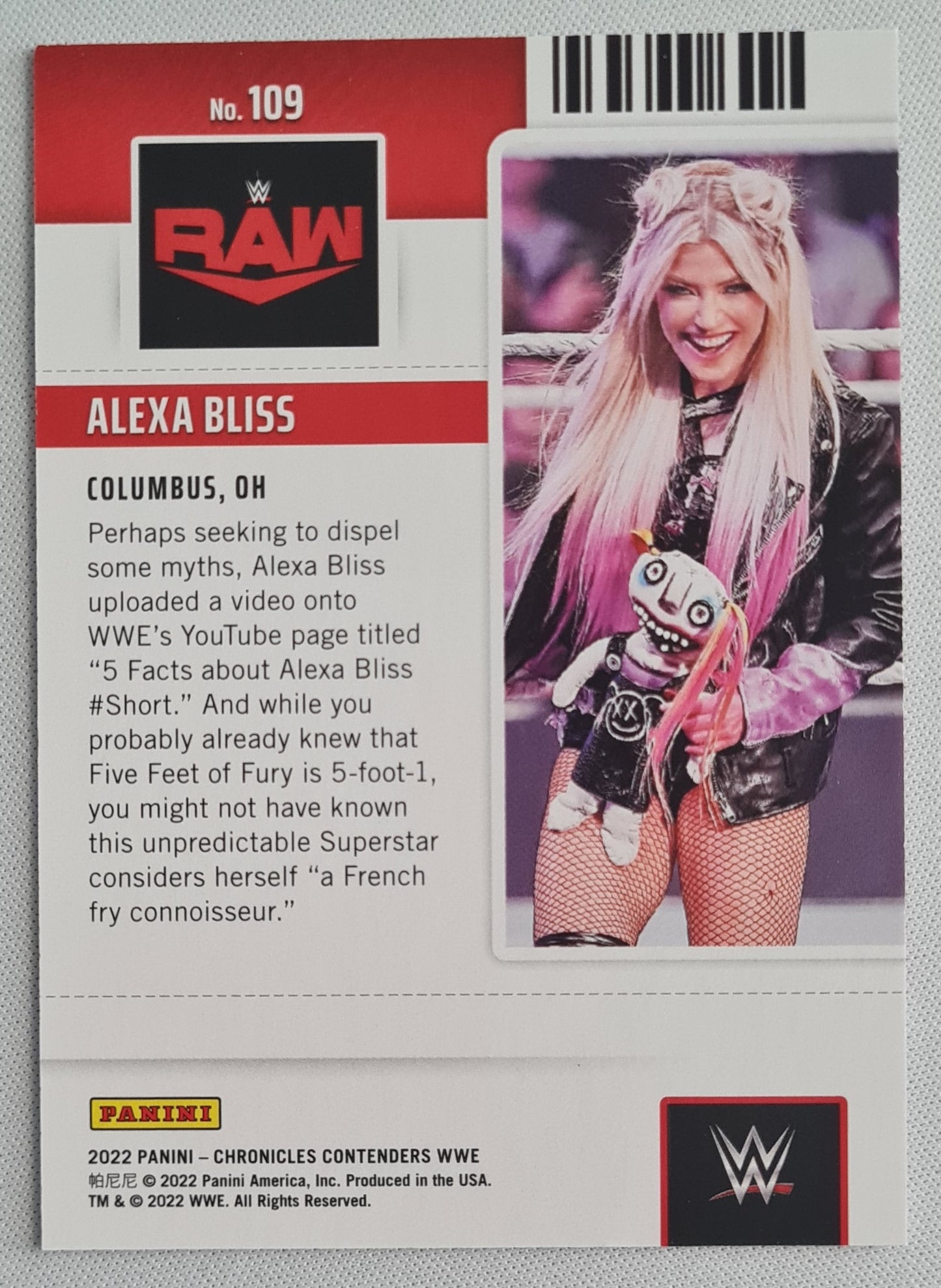Alexa Bliss - 2022 Panini Chronicles Contenders #109