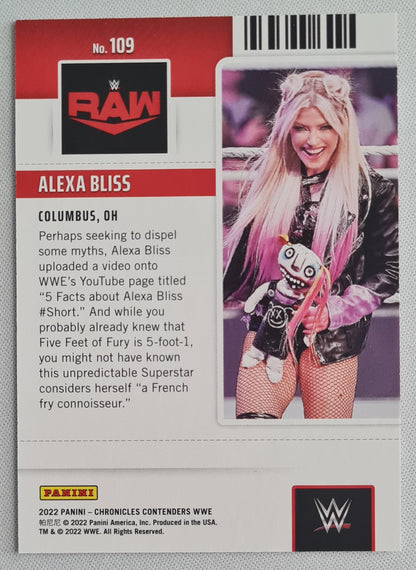 Alexa Bliss - 2022 Panini Chronicles Contenders #109