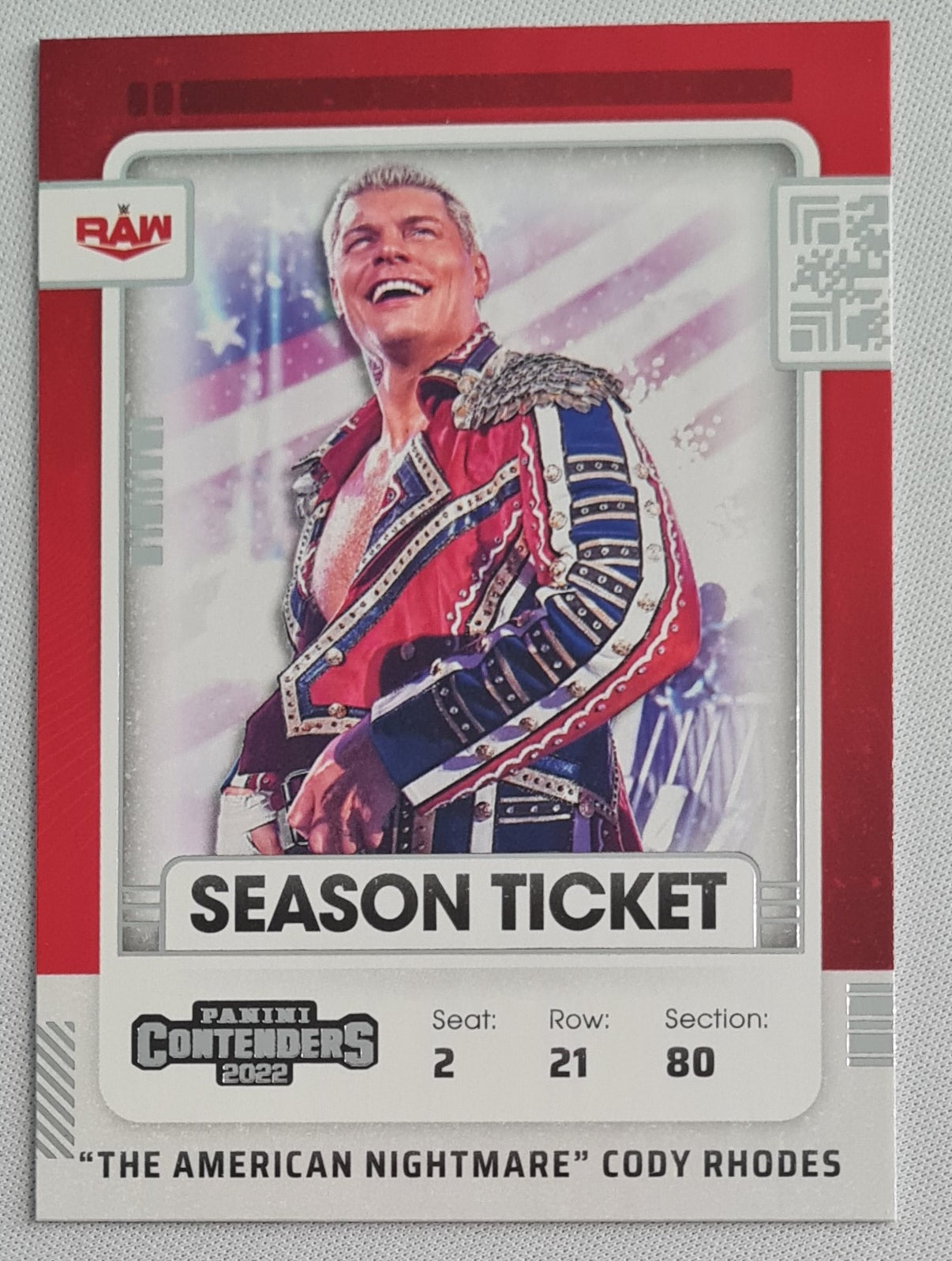 CODY RHODES - 2022 Panini Chronicles Contenders #109  SEASON TICKET