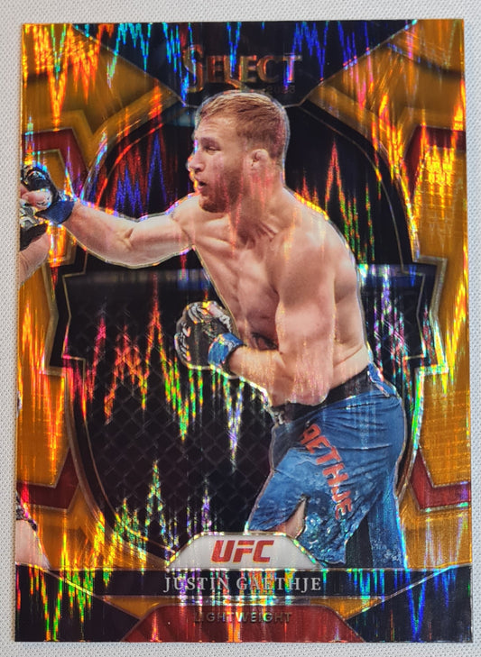 Justin Gaethje - 2023 Panini Prizm Select #47 UFC - Orange Flash Prizm