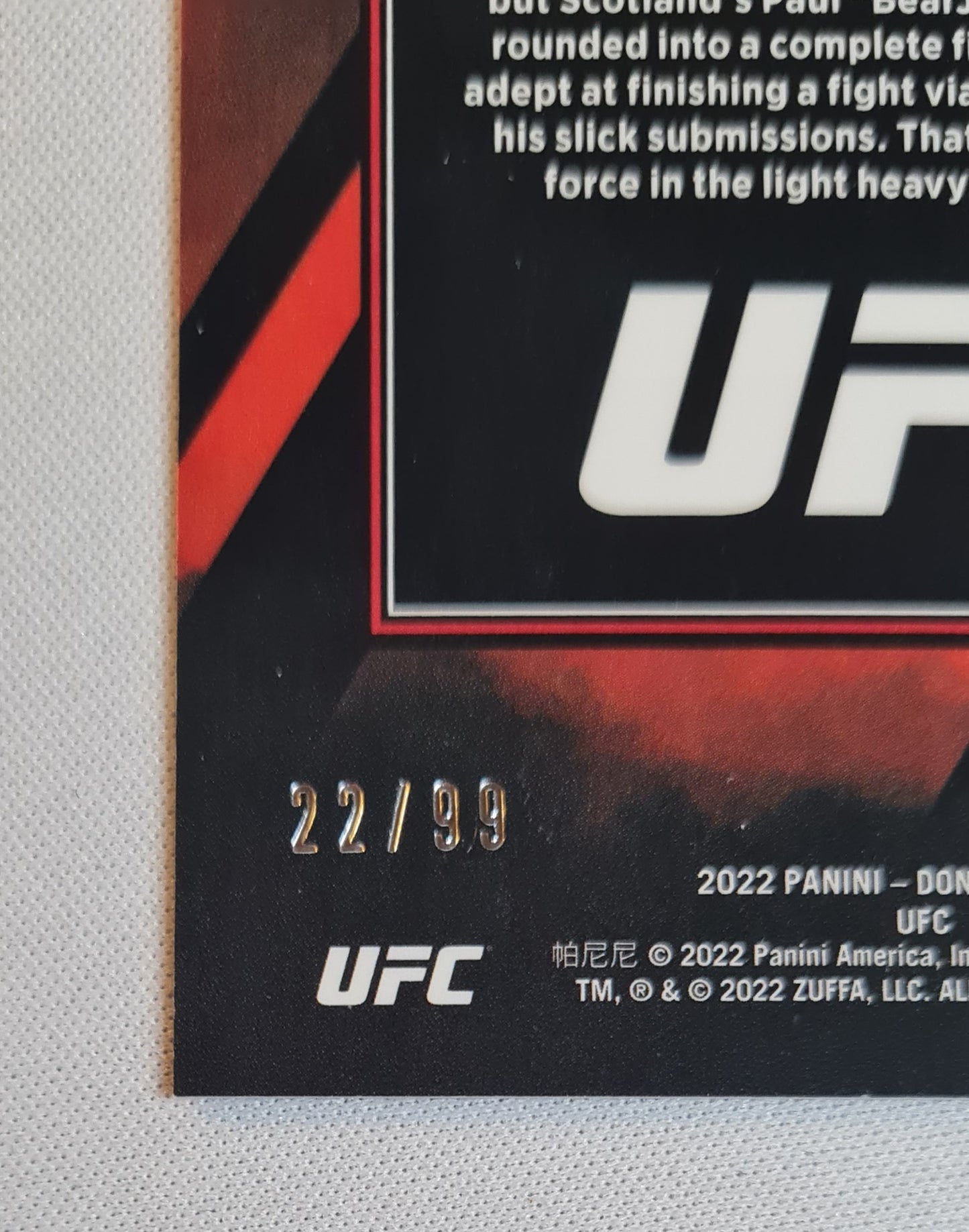 Paul Craig aka "BearJew" - 2022 Panini Donruss Optic UFC Red Prizm /99