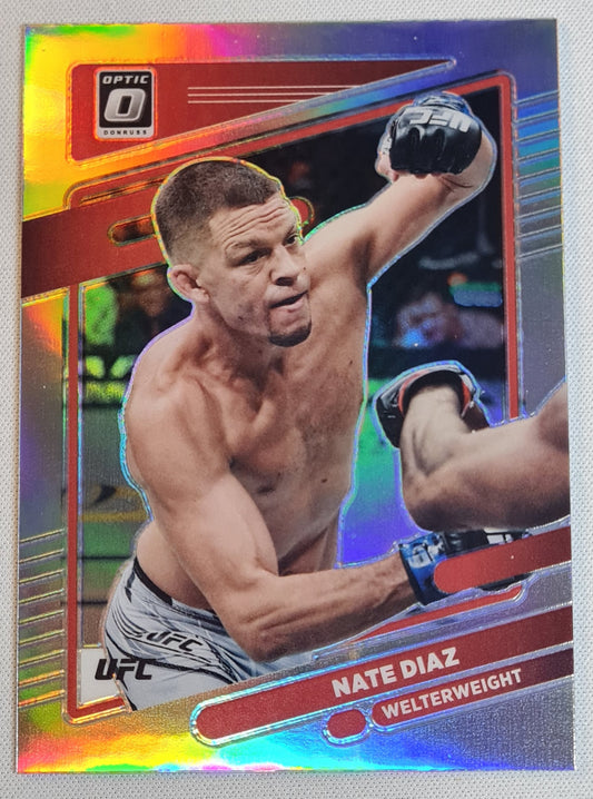 Nate Diaz - 2022 Panini Donruss Optic UFC Silver Holo Prizm #23