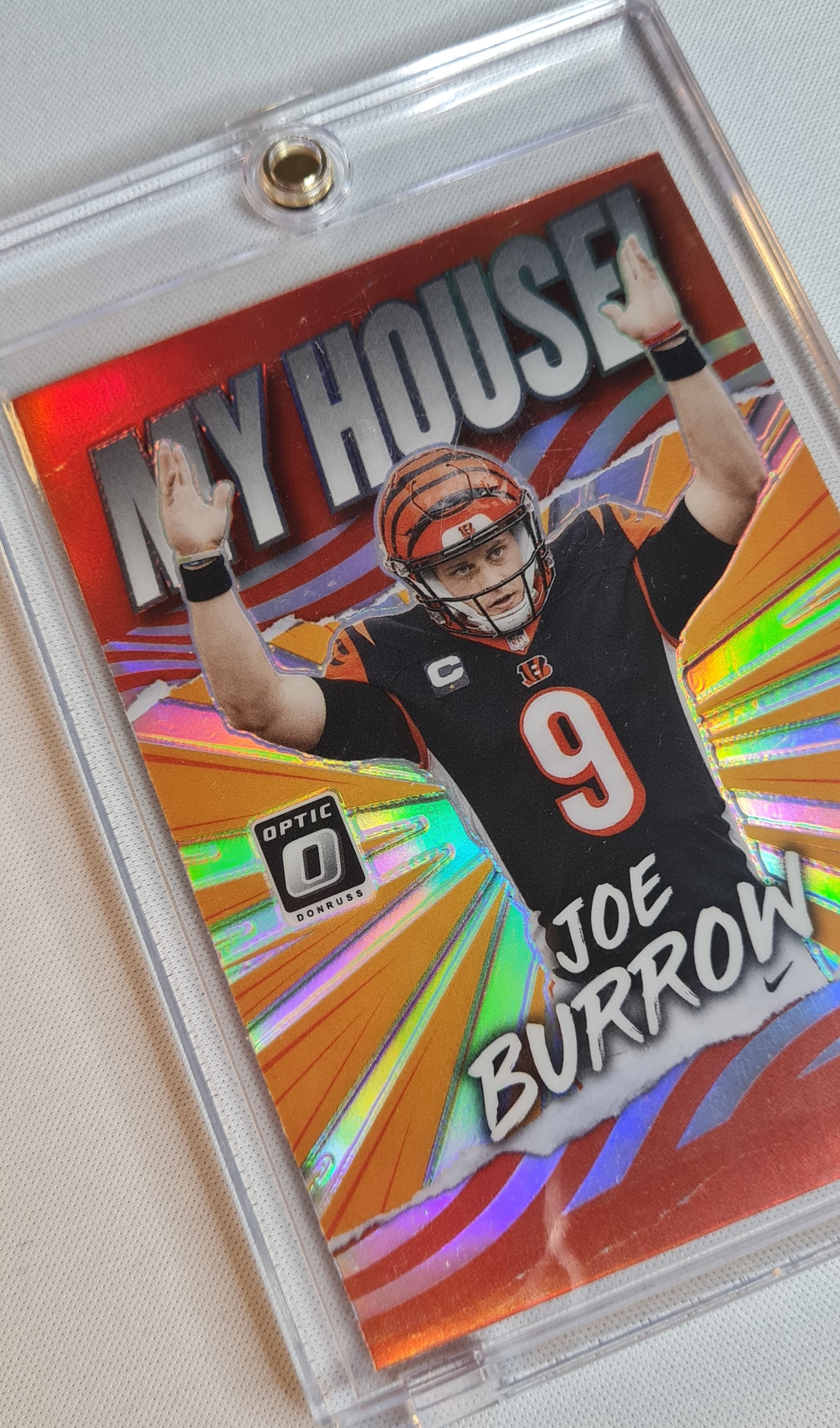 Joe Burrow - 2021 Panini Donruss  Optic Football - MY HOUSE ! Silver Refractor