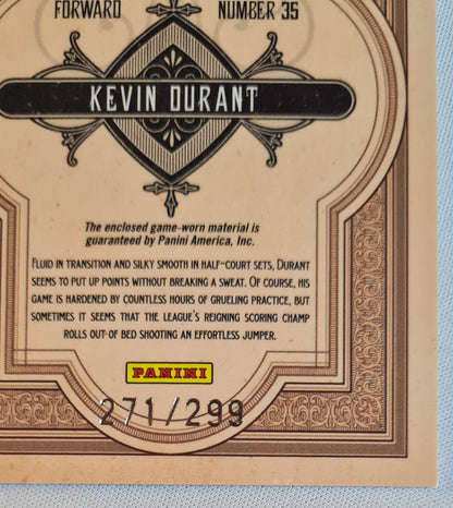 Kevin Durant - 2011 Panini NBA - Gold Mining Holo / White Patch /299