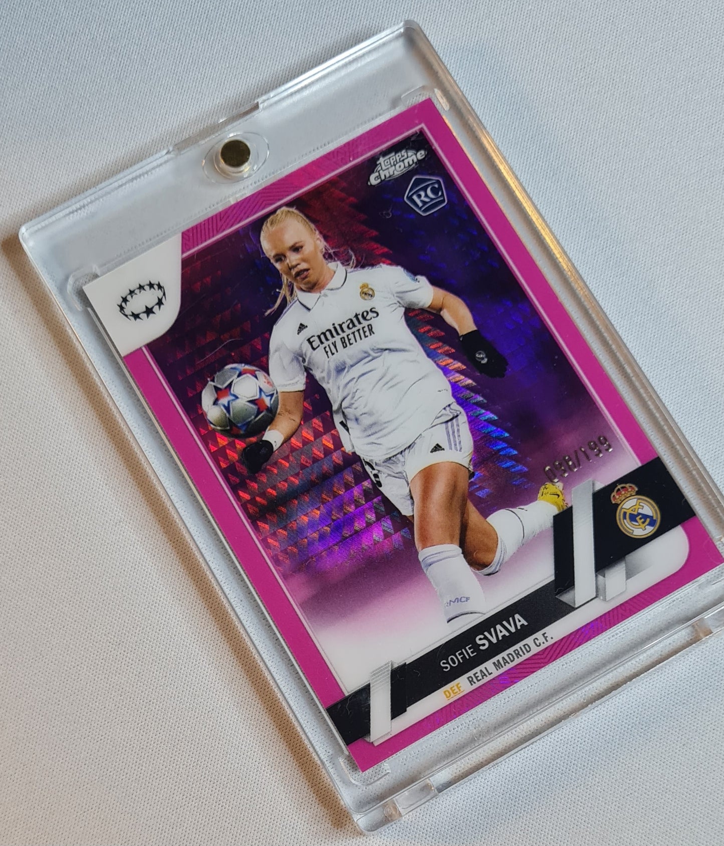 Sofie Svava - 2023 Topps Chome Women Football (CL) Pink Prism (RC) /199