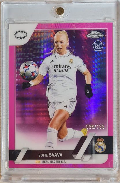 Sofie Svava - 2023 Topps Chome Women Football (CL) Pink Prism (RC) /199